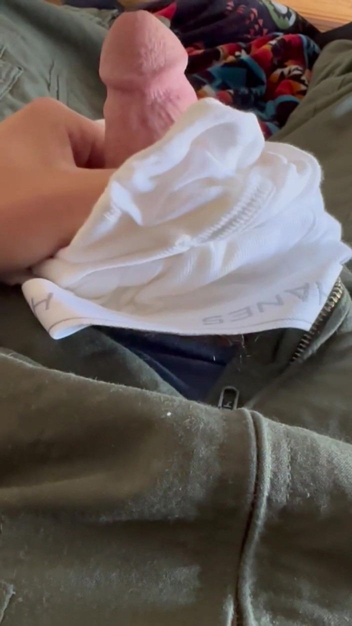 Gay Soldier Stuff: Bắn tinh trên một jockstrap màu xanh, quần lót màu...