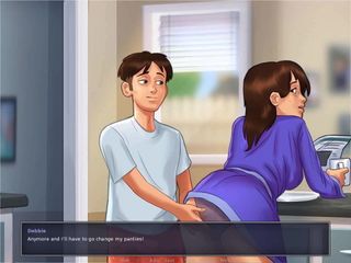 Dirty GamesXxX: Summertime saga: stepson fingers his stepmom&#039;s pussy in the kitchen...