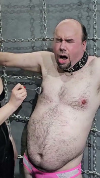 Miss Demi Lux Torments Her Slave's Nipples