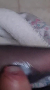 Footjob with Nylon Socks on the Sofa'