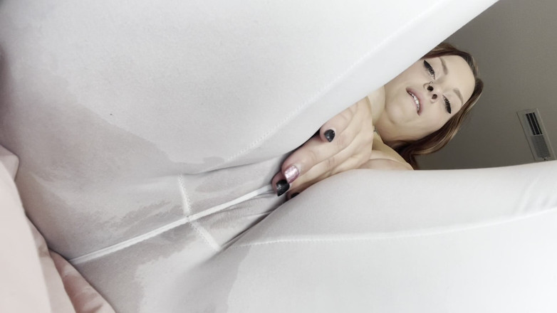 ChandlerKnight: Squirting Through White Leggings