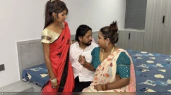 सौतेली मम्मी अपनी सौतेली बेटी को अपने बॉयफ्रेंड के साथ तीन लोगों वाली चुदाई के साथ सेक्स करती है हिंदी ऑडियो के साथ
