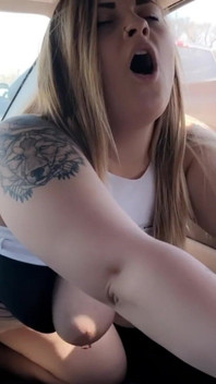 Riding Dildo on Dashboard Car Sex Sneak Peek