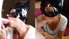 Les Gourmands: Máy bay bà già với mặt nạ catwoman bú cu...