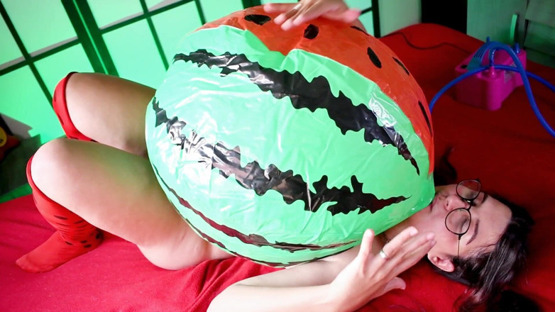 melu_world: Watermelon Beachball - Blow Mount Deflate - Bunny Looner