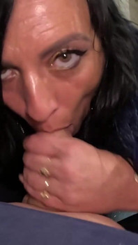 Rainy Night Fetish - Blue Downjacket, Glitter Jeans & Messy Deepthroat 308