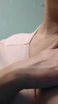 Nipples play and spitting on my tits