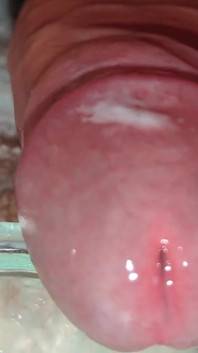 Edging Lubed up Cock Leaking S, Then Releasing Big Mighty Huge Load in Glass Bowl, Super Extreme Close-up Cumshot, Sperm