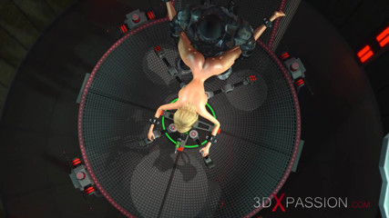 3dxpassion: Sexe de science-fiction. Une blonde canon et sexy se fait...