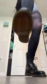Stomping Hard in Boots Size 16 Feet