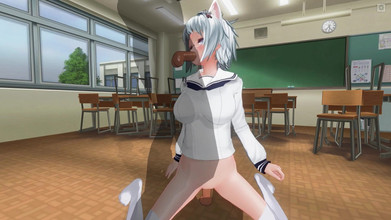 H3DC: 3d hentai neko chica folla con dos profesores en el...