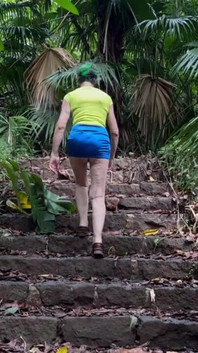 Walking up Old Stairs in the Hawaiian Rainforest