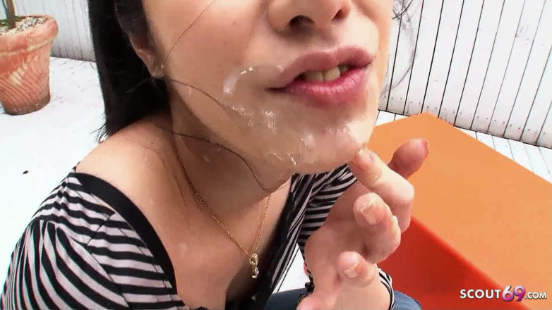 Asian porn collection: Japan Milf with Extremely Hairy Pussy gives Blowjob to Stranger
