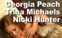 Edge Interactive Publishing: Georgia Peach和trina Michaels和Nikki Hunter Ggg Lesbo色情启蒙