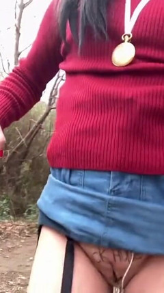 Self-training No. 78: Tackle Pussy Exposure Walk Encountering an Onanism Machine