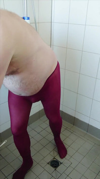 Incontinence Fun in Hot Pantyhose and Rubber Pants