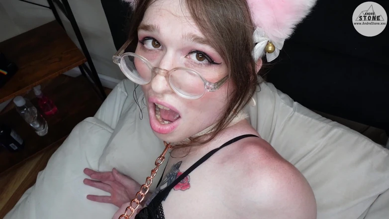 Andre Stone: 全新的变性美眉pixie Pond第一次被男人干