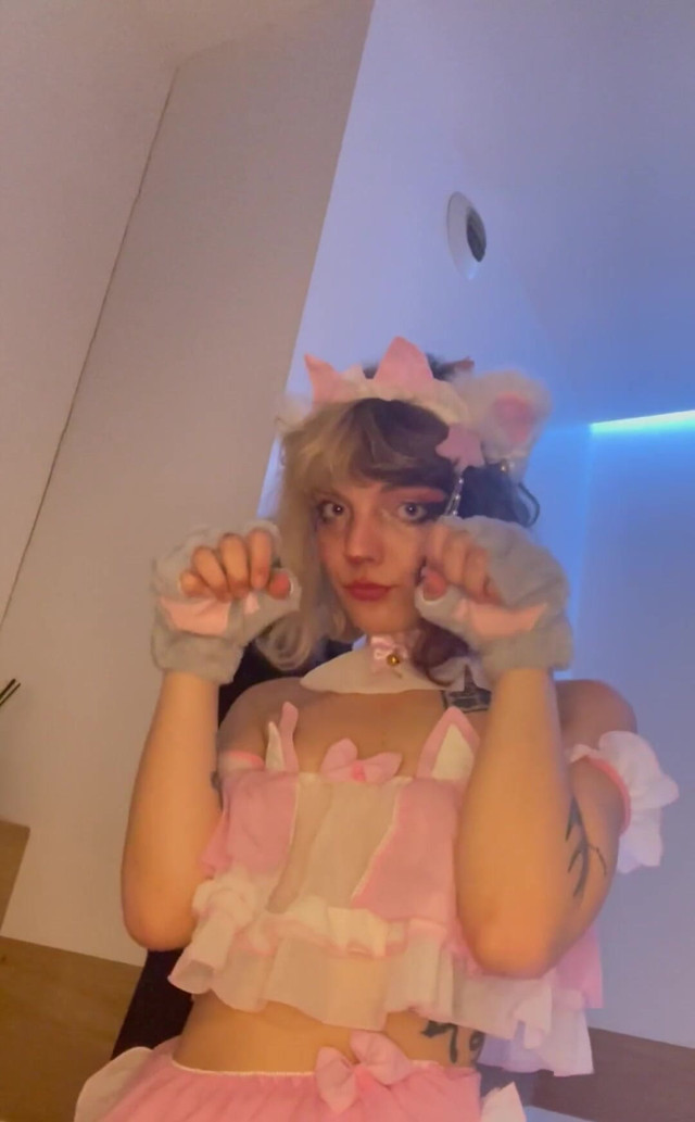 Cute Teen in Pink Lingerie Short Video (Soft vulgar)