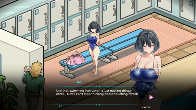 NSFWOtaku: Joc Hentai - scenă de sex pasional Aoi - Salvamar Holic