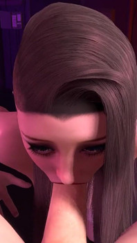 Seksi cyberpunk kız bakış açısıyla sakso çekiyor