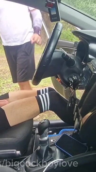 He Reached Under My Skirt and Fucked My Tight Little Hole Right There on the Highway in the Car, in Front of a Femboy.