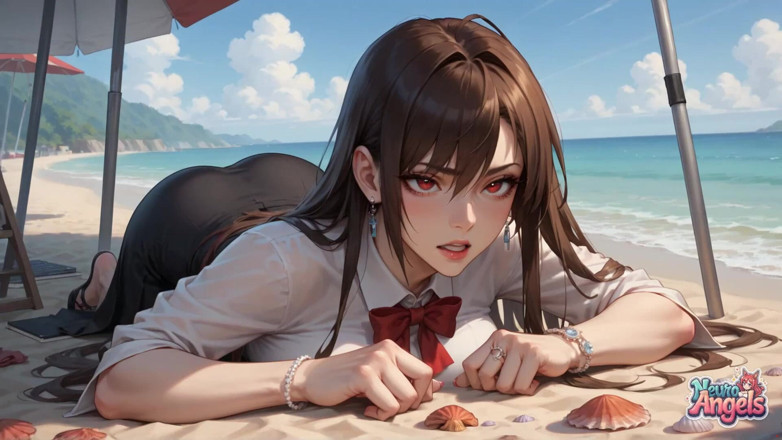 NeuroAngels: 5-milky-stroke ビーチブリス:クリーミーな精液に浸かる女性