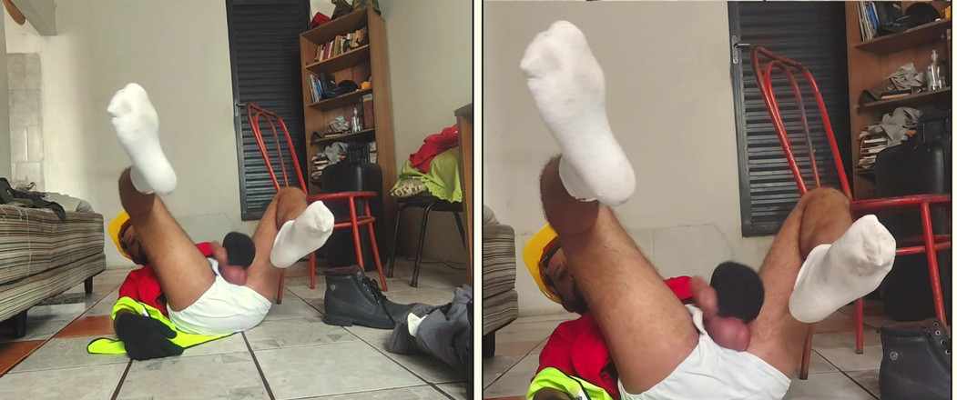 Stink HairyMale: Bílé spodní prádlo - Pracovník (dvojitá kamera)