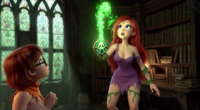 My night collection: Velma e daphne diventano completamente nude nel mistero della residenza...