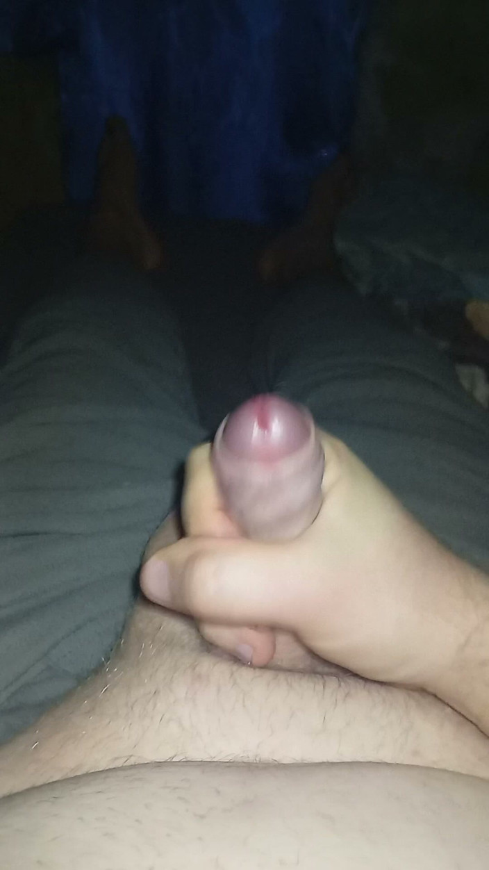 femnickboy: Fat gay jerking uncut cock but no cum