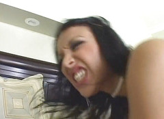Analiscius: Dark Haired Babe with Fake Tits Gets Ass Pounded and...