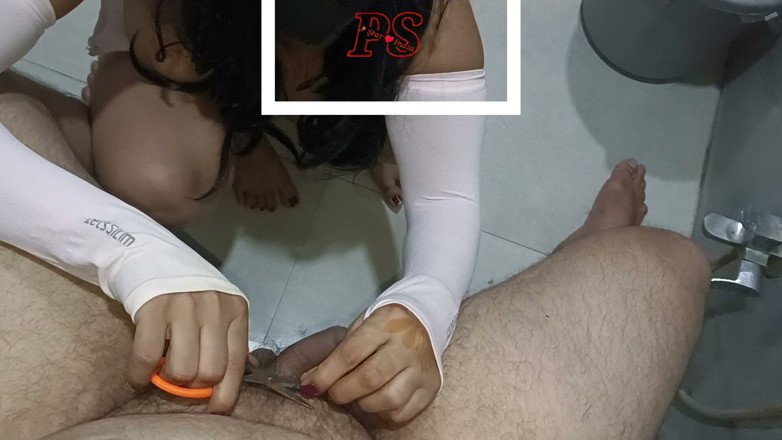 Pstarindia123: Indian Bhabhi Cock Hair Trim Dirty Talk Extreme Closeup