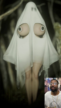 This Halloween Ghost Meme Waifu Teases Her Thicc Breasts for You to Cum