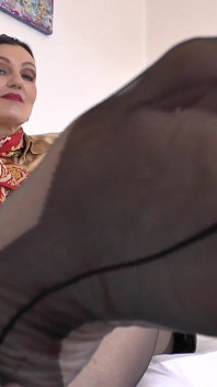 Sniffing Nylon Feet and Cumming in Pants, JOI, POV, Lady Victoria Valente