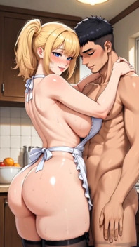 Fucking in the Kitchen with My Super Sexy 45 Year Old Japanese Stepmom- Big Boobs