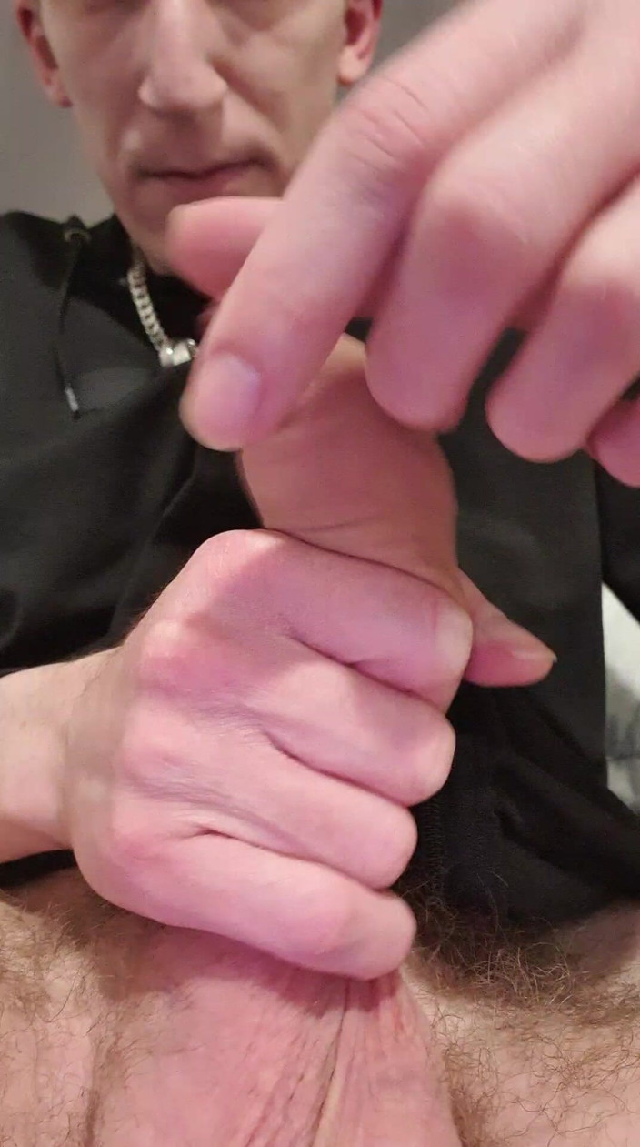 Adamross: Stretching My Big Uncut Cock