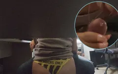 Slutty Secretary. I Enter His Office. I Suck Him Under the Table, He Cums in My Mouth, I Swallow Eat All and Leave.