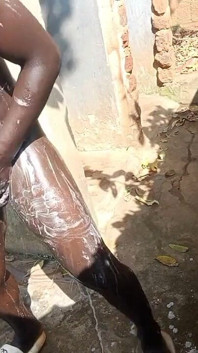 Sneaked; to Shower in My Neighbor's Outdoor Bathroom While I Become Horny