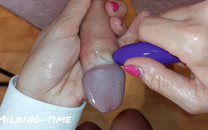 Milking-time: I Use My Vibrator on His Glans - It Makes His...