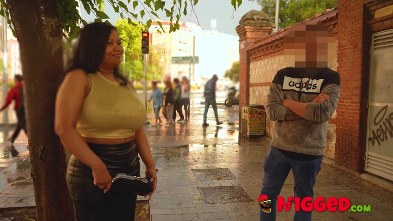 FAKings Black Fix: Black Goddess with Giant Tits Fishes White Cocks on the...