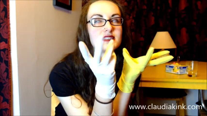 Claudia Kink: Teasing with my soft gloved hands