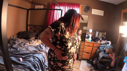 SexyNEBBW: Sexy BBW trying on dresses