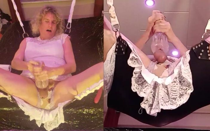 TSLillySophie: TS Lilly Sophie Искусственная вагина трахается в слинге и кончает