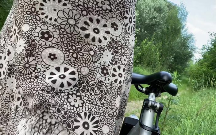Elena studio: Bike Ride - Flashing, Riding with Dildo in Pussy and in...