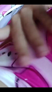 College Girl Masturbates with Her Pink Shorts