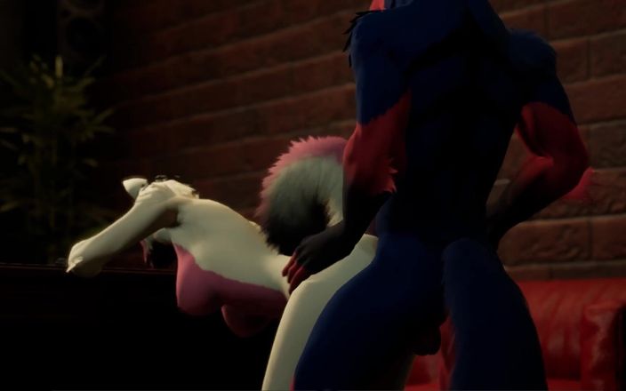 Velvixian 3 Furry: Tvrdé šukání o stůl (smyčka) (chlupatý sex)