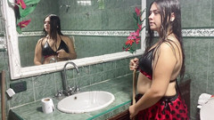 Latin Bang: While He Does the Toilet My Stepcousin Spies on Me...