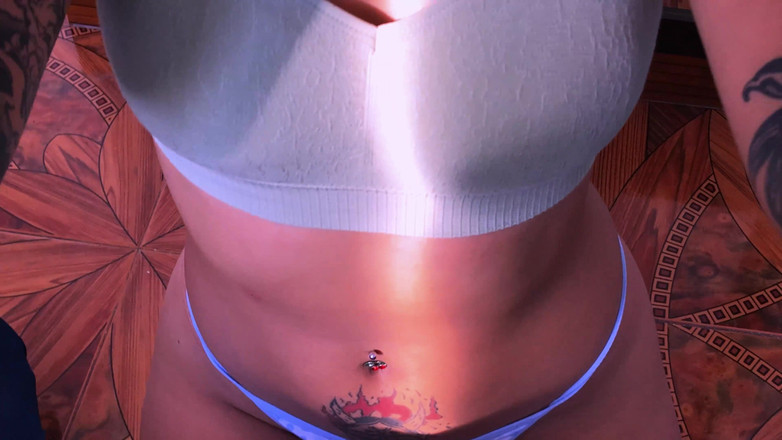 Ellie pink: Hot Tattoed Teen with Perfect Ass Gives Hot Blowjob After...