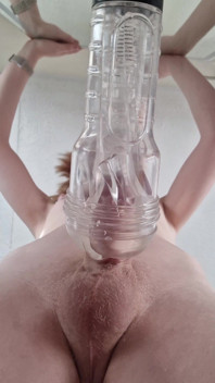 Trans Girl Fucks a Fleshlight While You Watch From Below