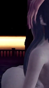 Menina fantasma na garganta profunda | 3D pornô