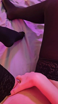 Orgasm in Nylon Stockings